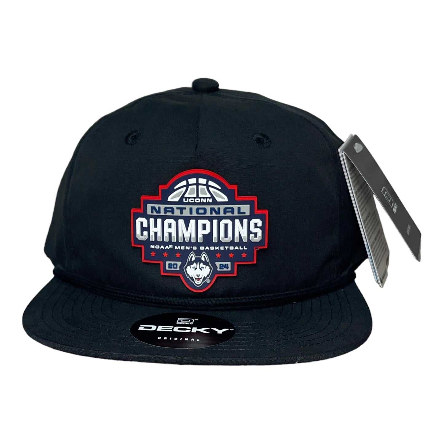 UConn Huskies 2024 NCAA Men's Basketball National Champions 3D Classic Rope Hat- Black