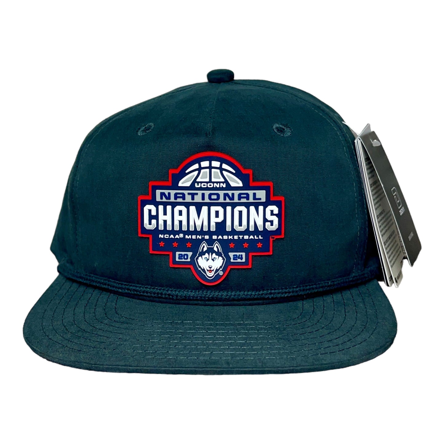 UConn Huskies 2024 NCAA Men's Basketball National Champions 3D Classic Rope Hat- Charcoal