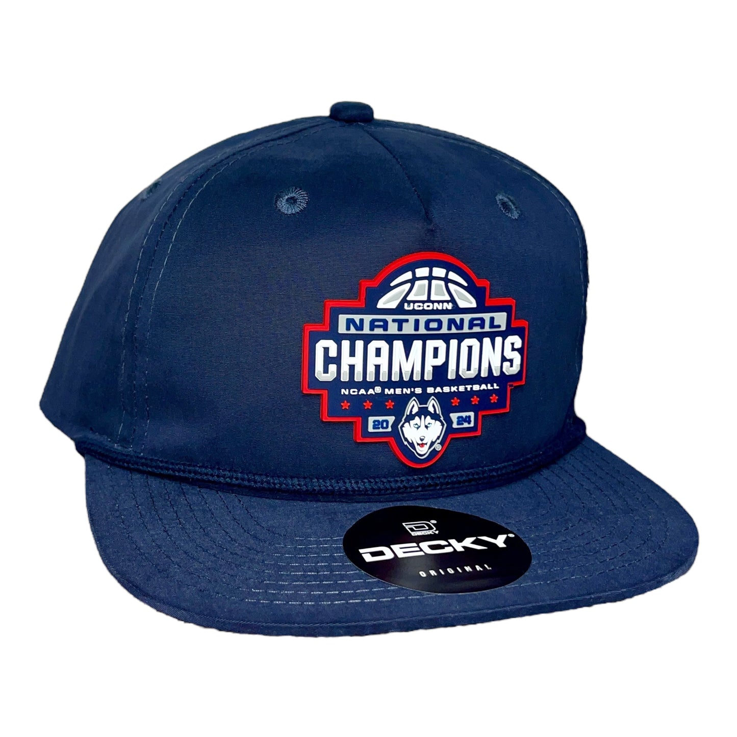 UConn Huskies 2024 NCAA Men's Basketball National Champions 3D Classic Rope Hat- Navy