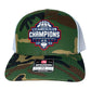 UConn Huskies 2024 NCAA Men's Basketball National Champions Snapback Trucker Hat- Army Camo/ White