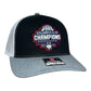 UConn Huskies 2024 NCAA Men's Basketball National Champions Snapback Trucker Hat- Black/ White/ Heather Grey