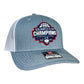 UConn Huskies 2024 NCAA Men's Basketball National Champions Snapback Trucker Hat- Heather Grey/ White