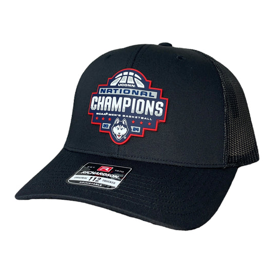 UConn Huskies 2024 NCAA Men's Basketball National Champions Snapback Trucker Hat- Black