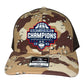 UConn Huskies 2024 NCAA Men's Basketball National Champions Snapback Trucker Hat- Desert Camo/ Brown