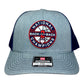 UConn Huskies Back-To-Back NCAA Men's Basketball National Champions 3D Snapback Trucker Hat- Heather Grey/ Navy