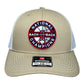 UConn Huskies Back-To-Back NCAA Men's Basketball National Champions 3D Snapback Trucker Hat- Tan/ White
