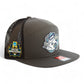UNC Tar Heels 2024 Men's College World Series 3D Snapback Seven-Panel Flat Bill Trucker Hat- Charcoal/ Black
