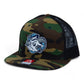 UNC Tar Heels 3D Wool Blend Flat Bill Hat- Army Camo/ Black