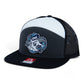 UNC Tar Heels 3D Snapback Seven-Panel Flat Bill Trucker Hat- Charcoal/ White/ Black