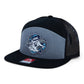 UNC Tar Heels 3D Snapback Seven-Panel Flat Bill Trucker Hat- Heather Grey/ Black