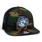 UNC Tar Heels 3D Wool Blend Flat Bill Hat- Army Camo/ Black