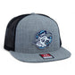 UNC Tar Heels 3D Wool Blend Flat Bill Hat- Heather Grey/ Black