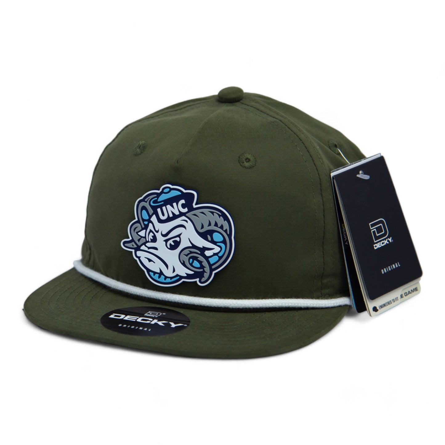 UNC Tar Heels 3D Classic Rope Hat- Olive/ White