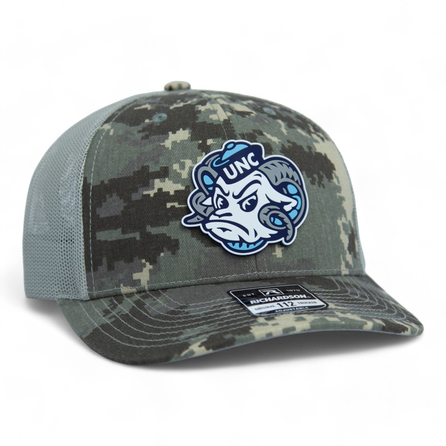 UNC Tar Heels 3D Snapback Trucker Hat- Military Digital Camo