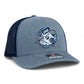 UNC Tar Heels 3D Snapback Trucker Hat- Heather Grey/ Navy