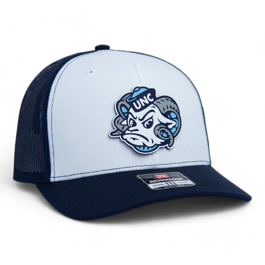 UNC Tar Heels 3D Snapback Trucker Hat- White/ Navy