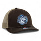 UNC Tar Heels 3D Snapback Trucker Hat- Brown/ Tan