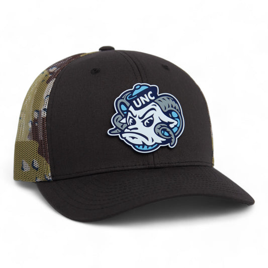 UNC Tar Heels 3D Snapback Trucker Hat- Brown/ Desert Camo