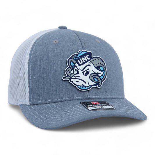 UNC Tar Heels 3D Snapback Trucker Hat- Heather Grey/ White