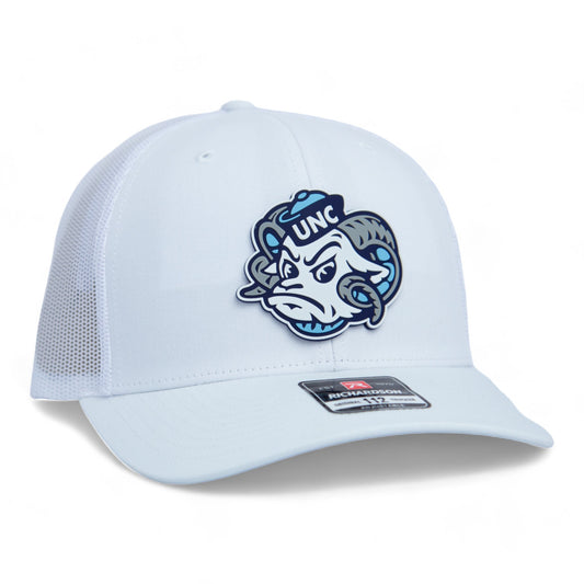 UNC Tar Heels 3D Snapback Trucker Hat- White