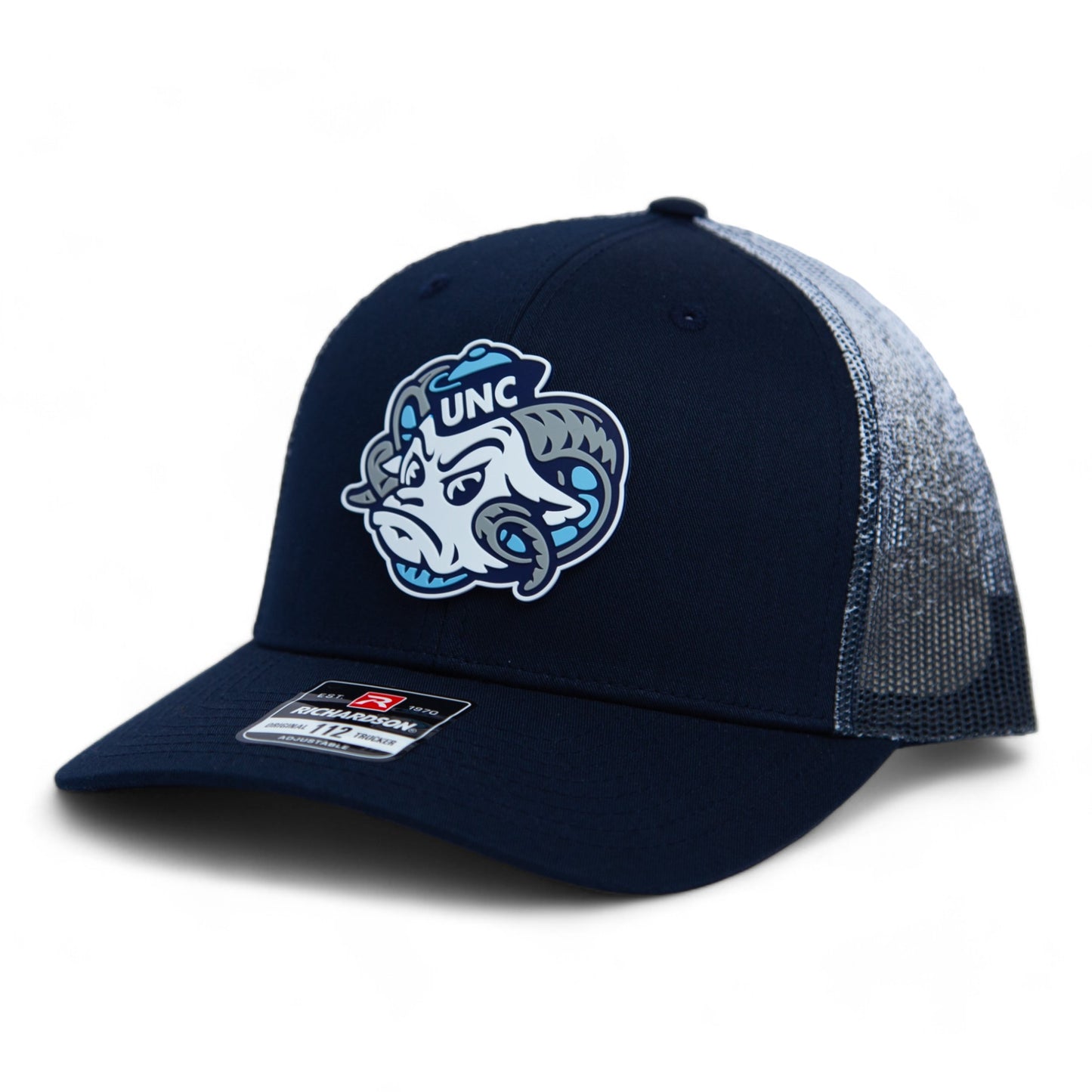 UNC Tar Heels 3D Snapback Trucker Hat- Navy Fade