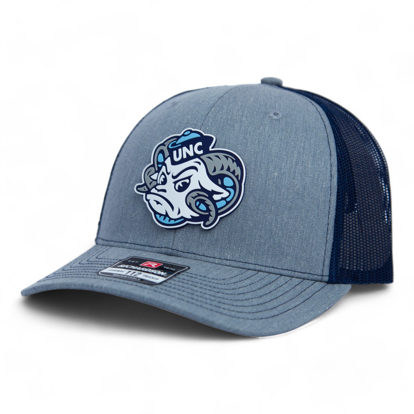 UNC Tar Heels 3D Snapback Trucker Hat- Heather Grey/ Navy