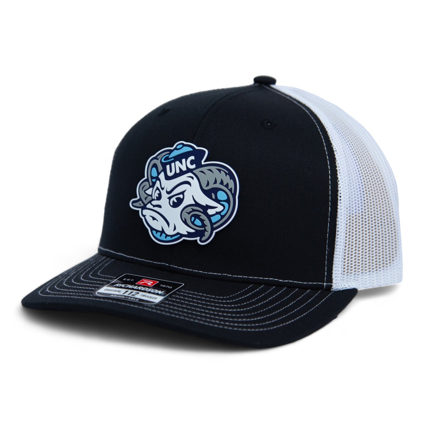 UNC Tar Heels 3D Snapback Trucker Hat- Black/ White