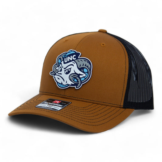 UNC Tar Heels 3D Snapback Trucker Hat- Carmel/ Black