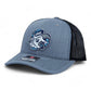 UNC Tar Heels 3D Snapback Trucker Hat- Heather Grey/ Black