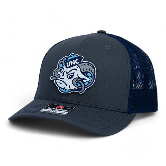 UNC Tar Heels 3D Snapback Trucker Hat- Charcoal/ Navy