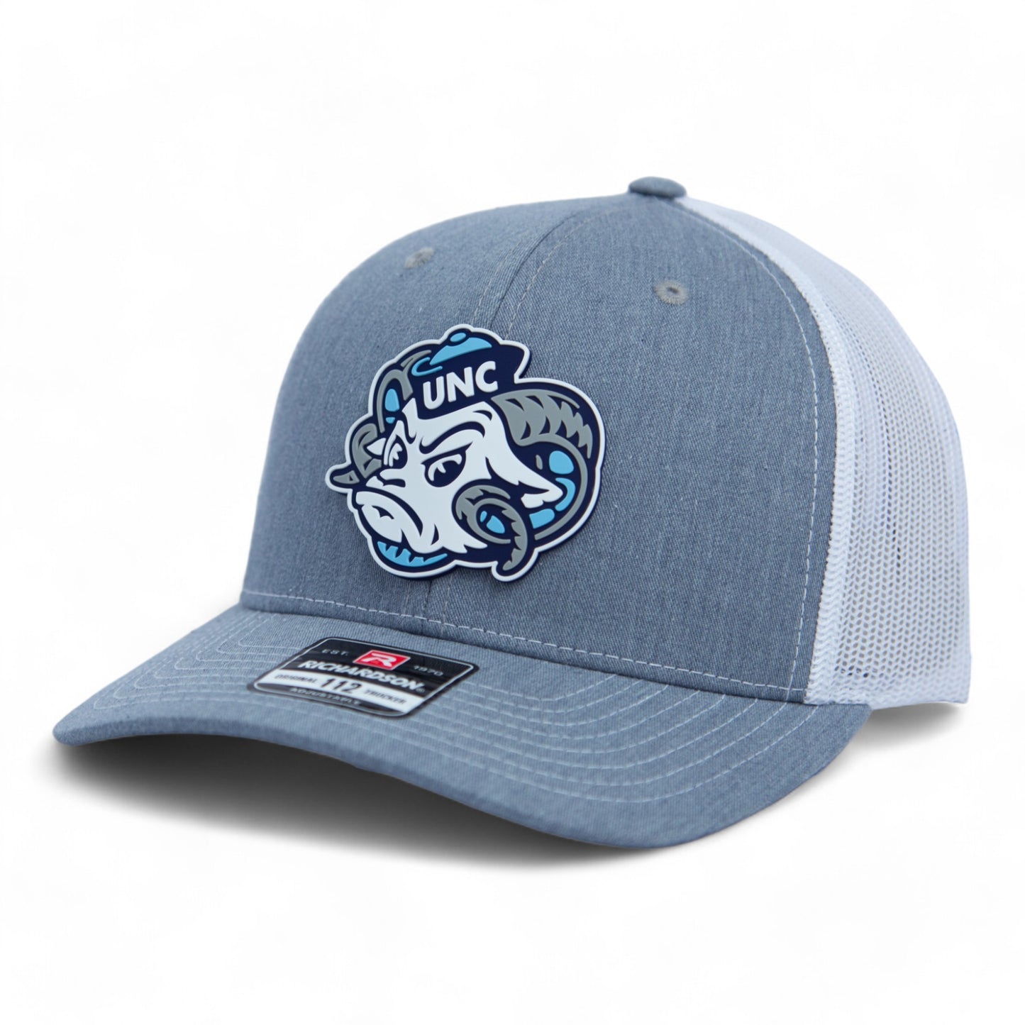 UNC Tar Heels 3D Snapback Trucker Hat- Heather Grey/ White