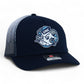 UNC Tar Heels 3D Snapback Trucker Hat- Navy Fade