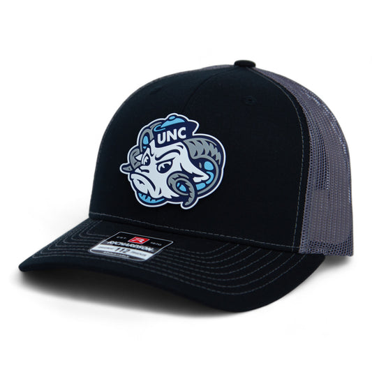 UNC Tar Heels 3D Snapback Trucker Hat- Black/ Charcoal