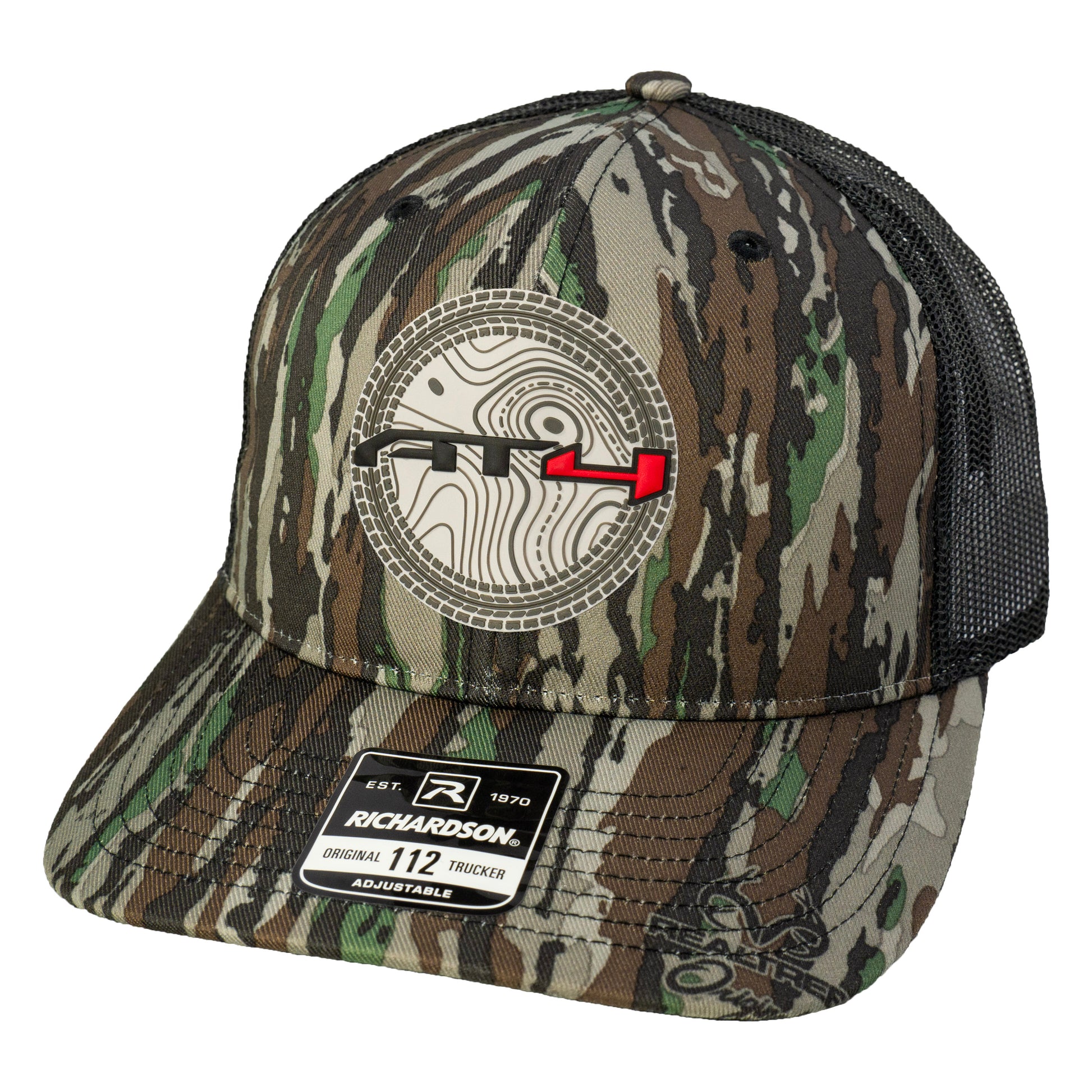 AT4 3D Patterned Snapback Trucker Hat- Realtree Original/ Black - Ten Gallon Hat Co.