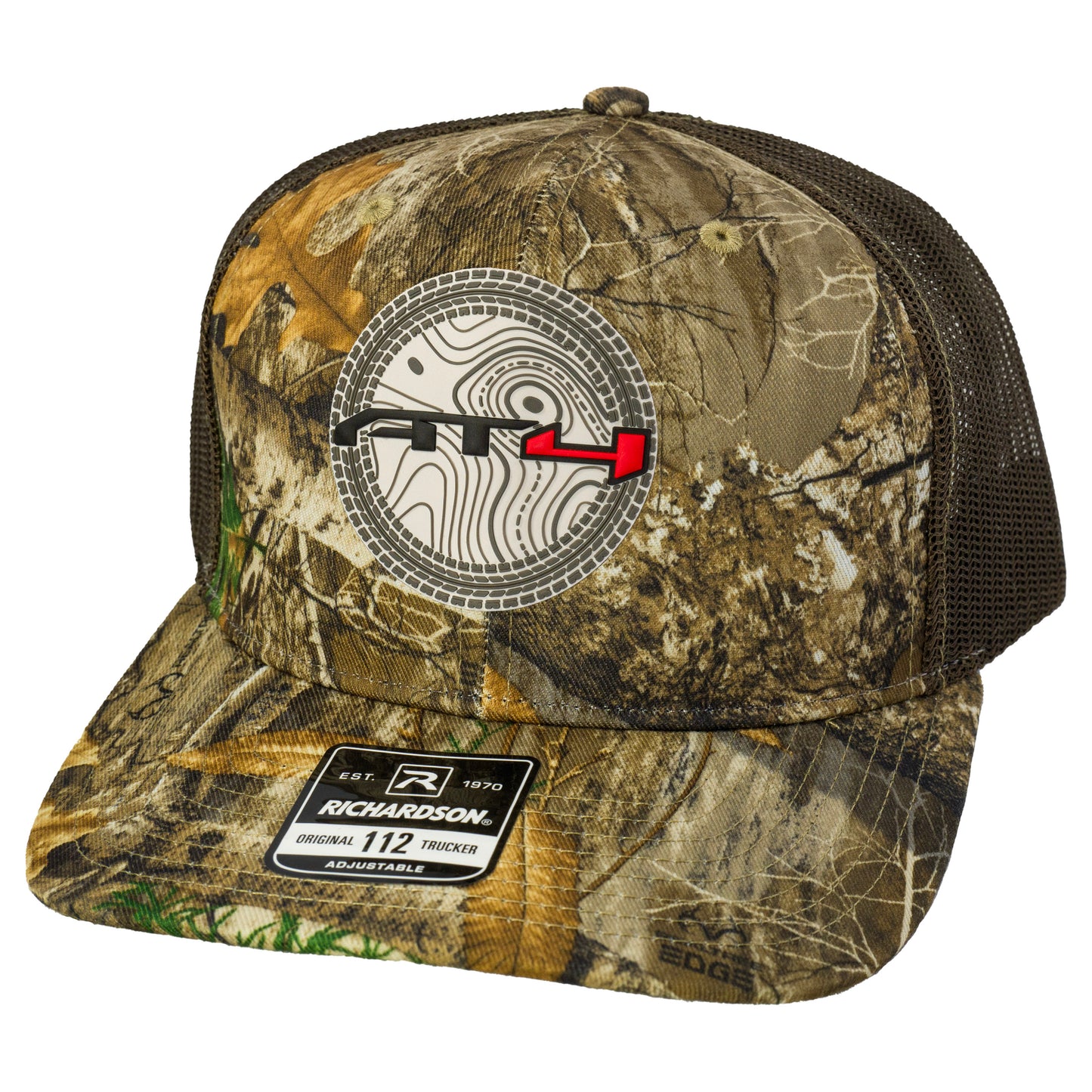 AT4 3D Patterned Snapback Trucker Hat- Realtree Edge/ Brown - Ten Gallon Hat Co.