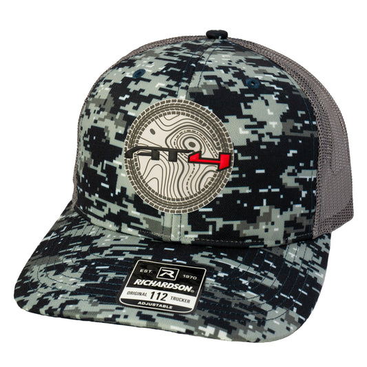 AT4 3D Patterned Snapback Trucker Hat- Black Digital Camo - Ten Gallon Hat Co.