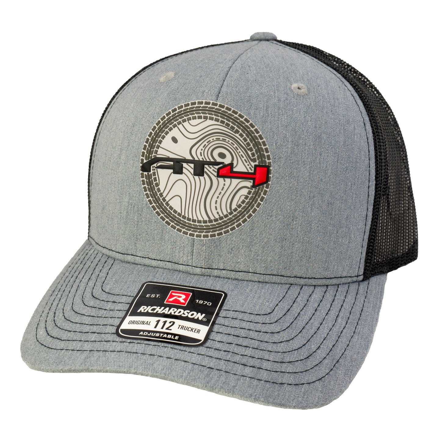 AT4 3D Snapback Trucker Hat- Heather Grey/ Black - Ten Gallon Hat Co.