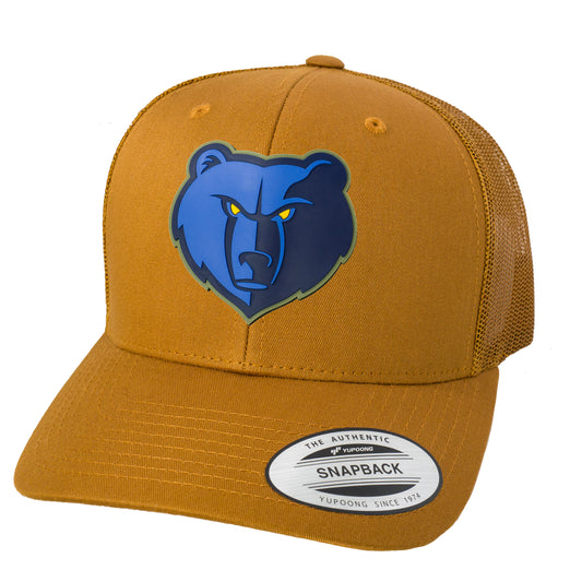 Memphis Grizzlies 3D Classic YP Snapback Trucker Hat- Caramel - Ten Gallon Hat Co.