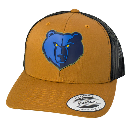 Memphis Grizzlies 3D Classic YP Snapback Trucker Hat- Caramel/ Black - Ten Gallon Hat Co.