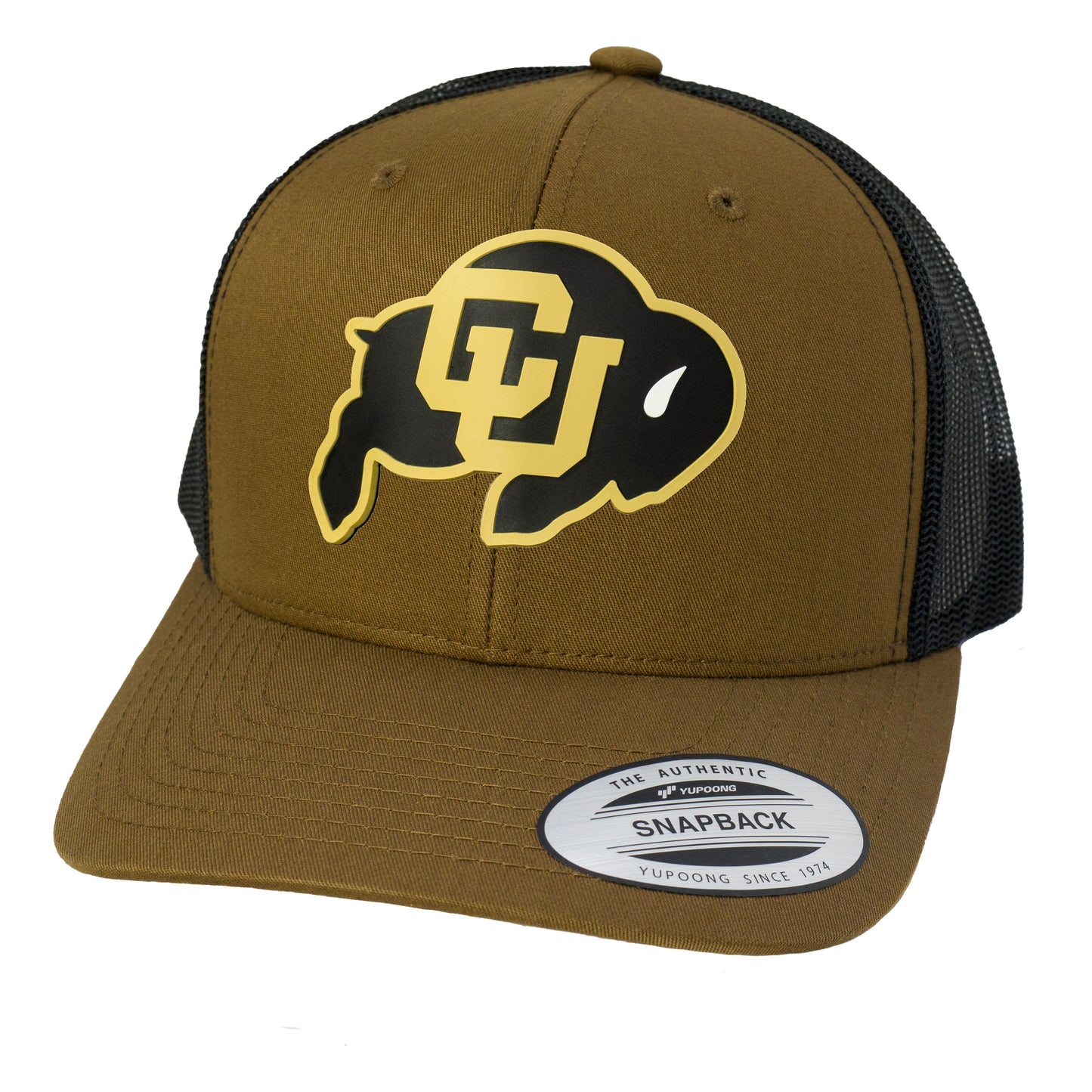 Colorado Buffaloes 3D YP Snapback Trucker Hat- Coyote Brown/ Black - Ten Gallon Hat Co.