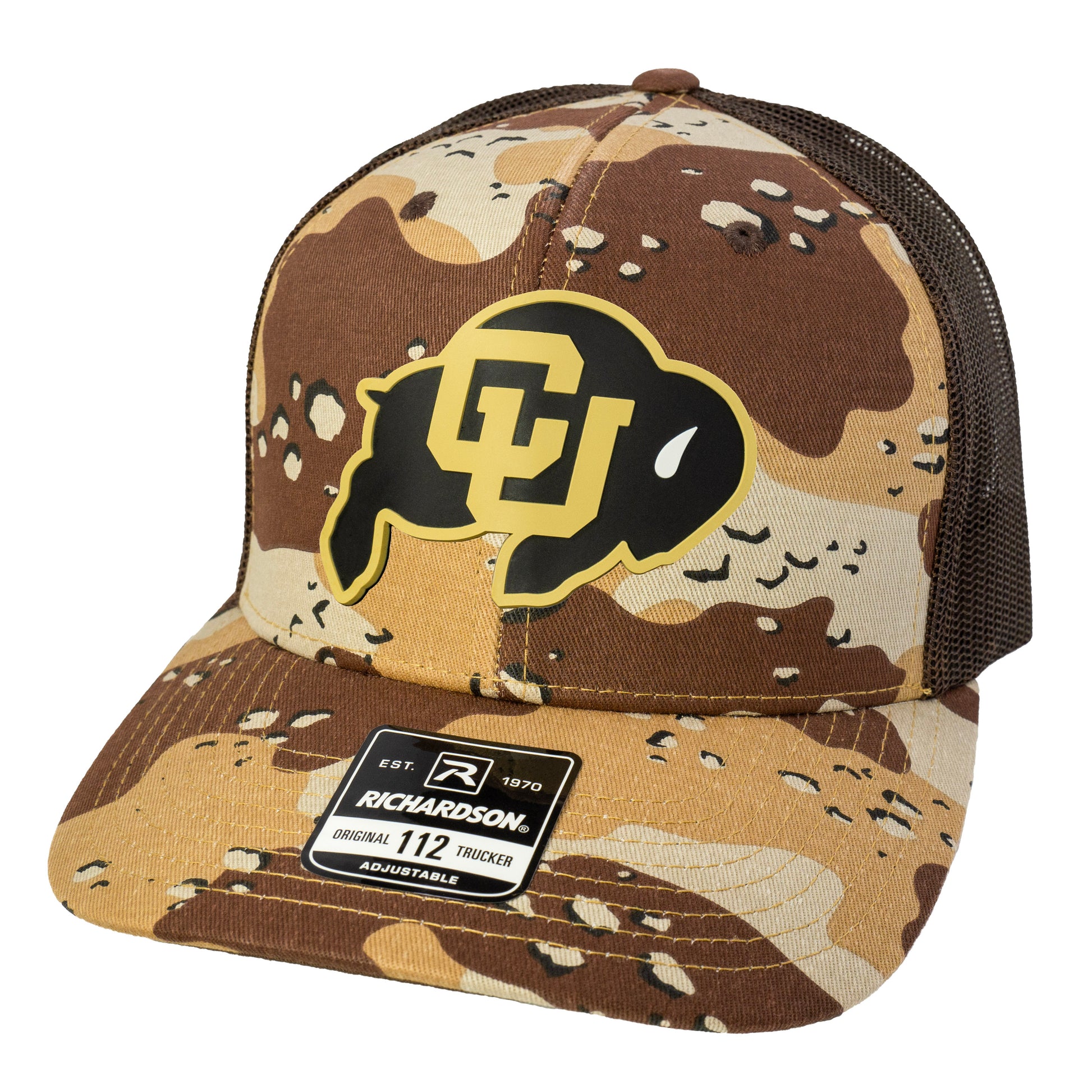 Colorado Buffaloes 3D Patterned Snapback Trucker Hat- Desert Camo/ Brown - Ten Gallon Hat Co.