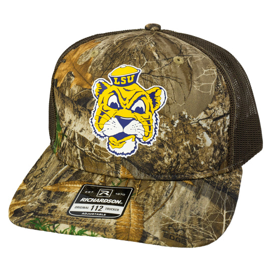 LSU Sailor Mike 3D Patterned Snapback Trucker Hat- Realtree Edge/ Brown - Ten Gallon Hat Co.