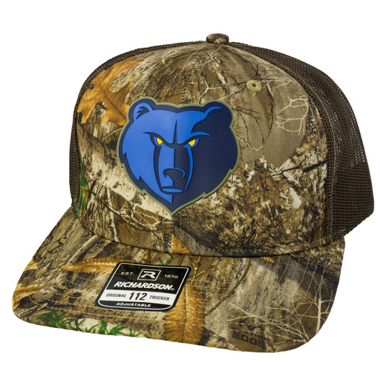 Memphis Grizzlies 3D Patterned Snapback Trucker Hat- Realtree Edge/ Brown - Ten Gallon Hat Co.