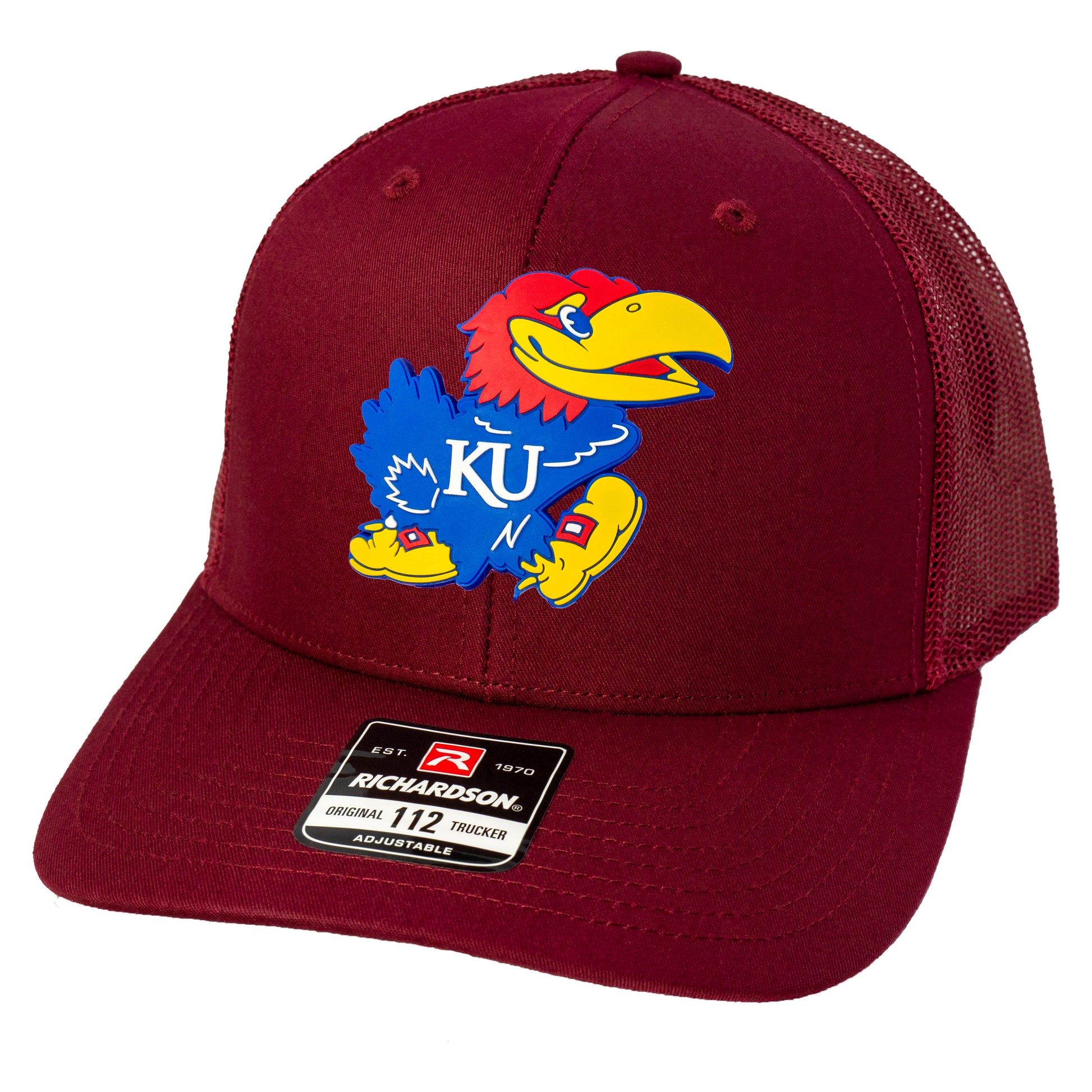 Kansas Jayhawks Classic 3D Snapback Trucker Hat- Cardinal - Ten Gallon Hat Co.