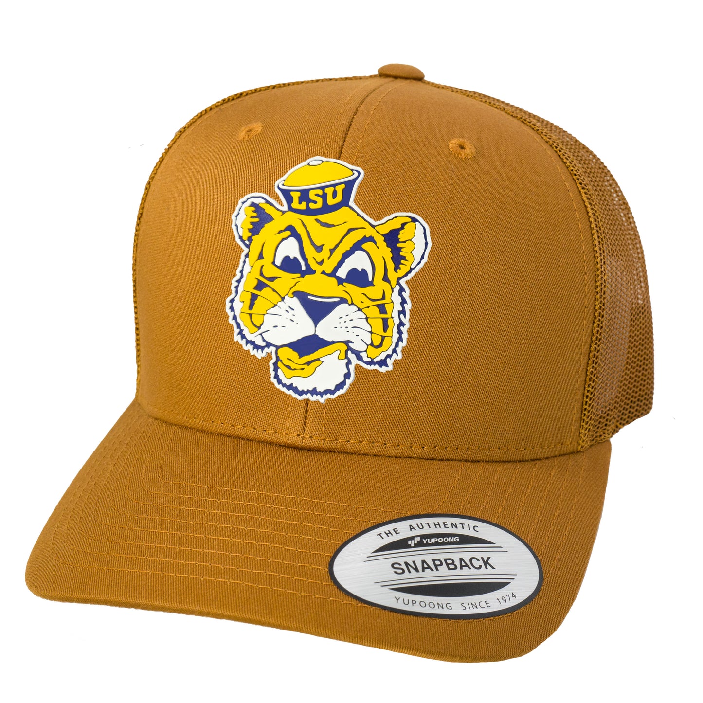 LSU Sailor Mike Classic YP Snapback Trucker Hat- Caramel - Ten Gallon Hat Co.