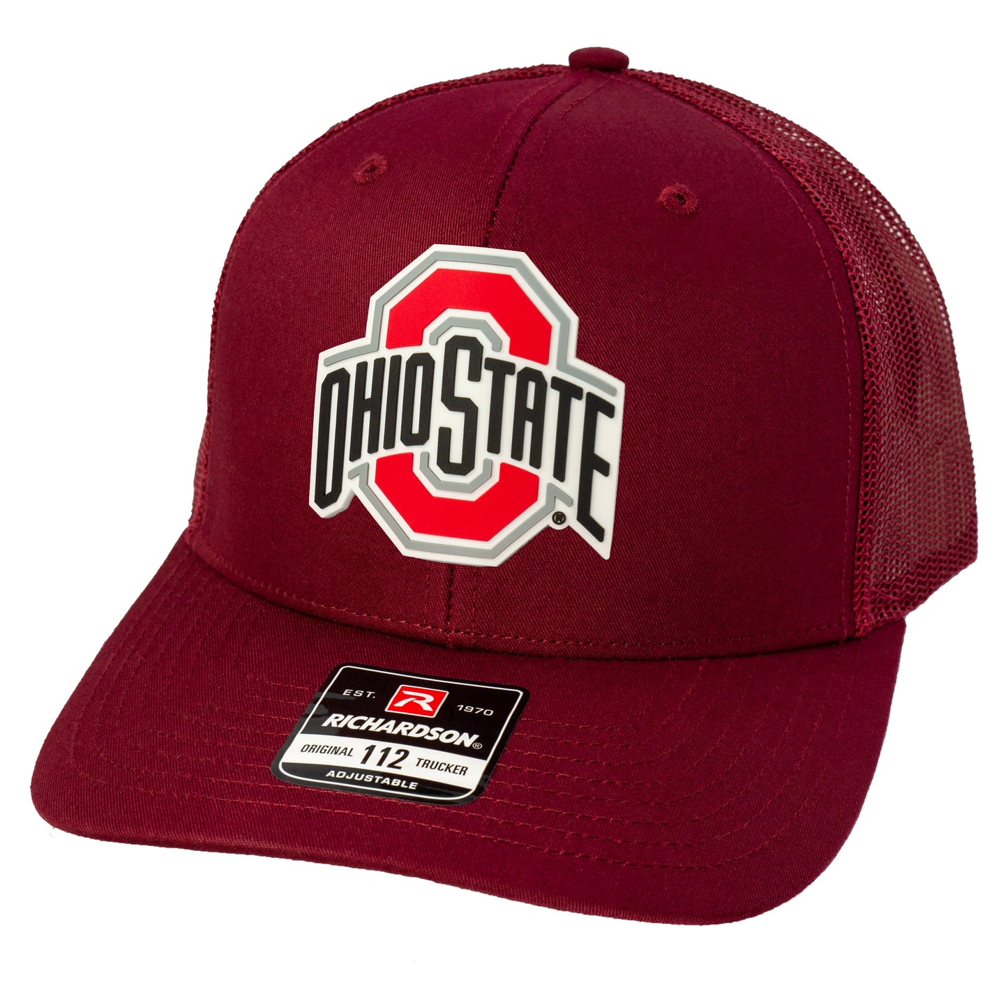 Ohio State Buckeyes 3D Snapback Trucker Hat- Cardinal - Ten Gallon Hat Co.