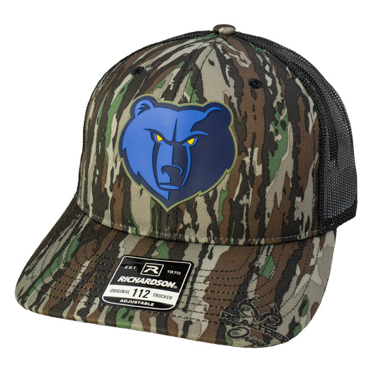 Memphis Grizzlies 3D Patterned Snapback Trucker Hat- Realtree Original/ Black - Ten Gallon Hat Co.