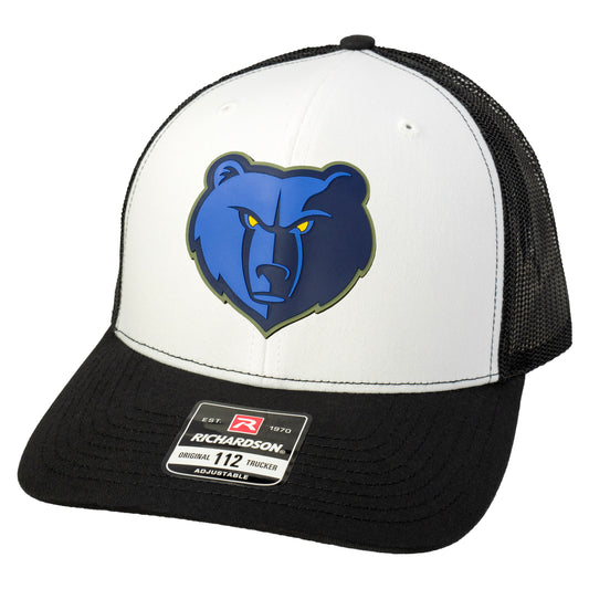Memphis Grizzlies 3D Snapback Trucker Hat- White/ Black - Ten Gallon Hat Co.
