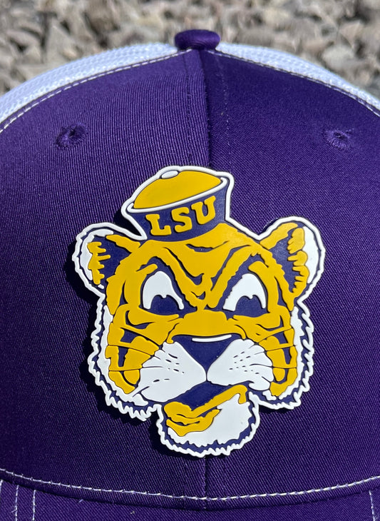 LSU Sailor Mike 3D Patterned Snapback Trucker Hat- Realtree Excape/ Black - Ten Gallon Hat Co.