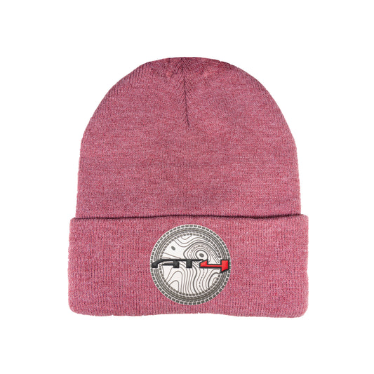 AT4 12 in Knit Beanie- Heather Cardinal - Ten Gallon Hat Co.